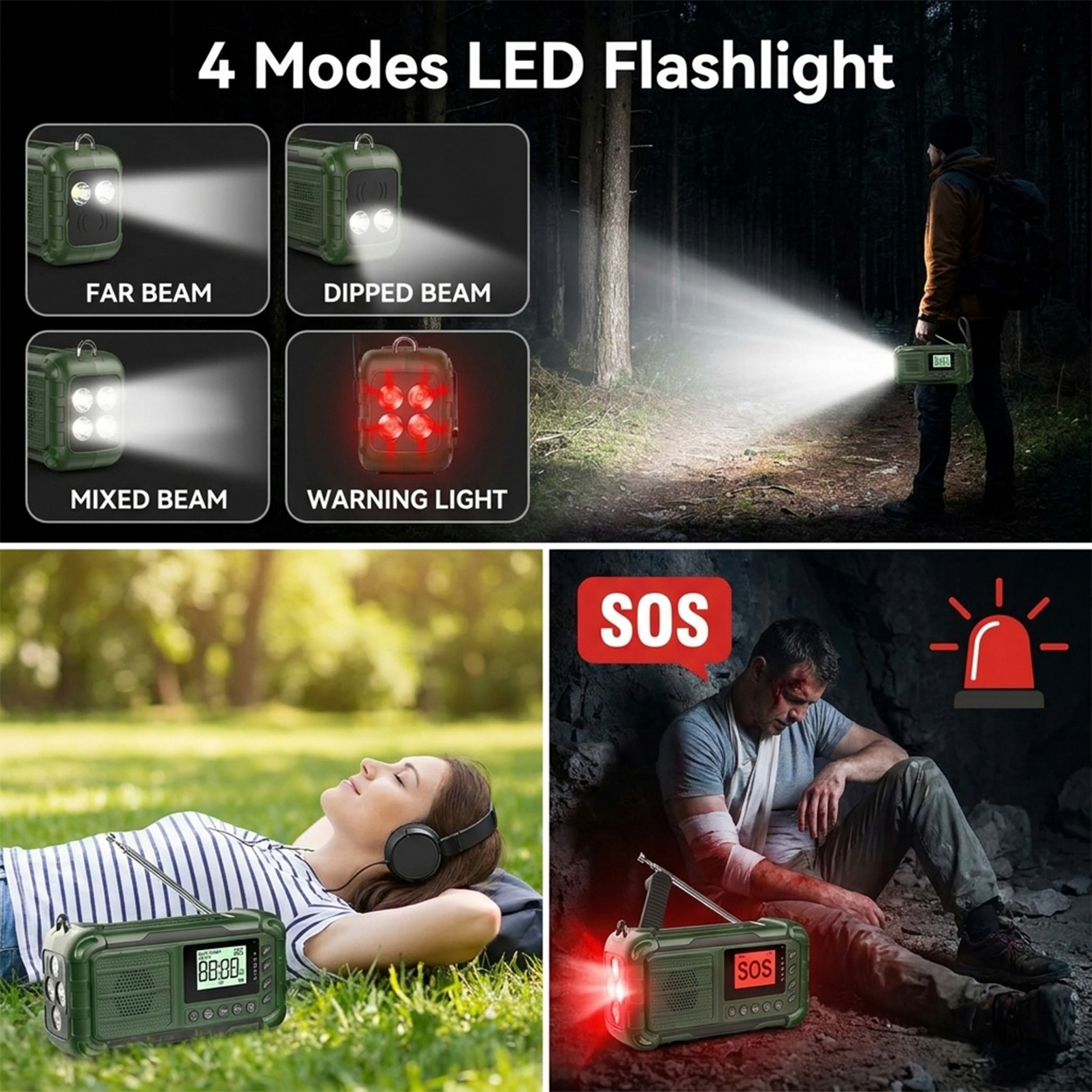 วิทยุพกพาพลังงานแสงอาทิตย์แบบห - Solar Emergency Charger บทวิจารณ์และราคา